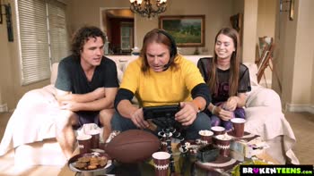 Robby Echo Teaches Stepdaughter Jill Kassidy to Prioritize Big Dicks Over Football