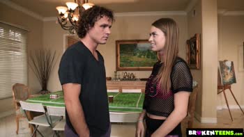 Robby Echo Teaches Stepdaughter Jill Kassidy to Prioritize Big Dicks Over Football