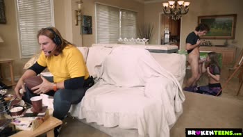 Robby Echo Teaches Stepdaughter Jill Kassidy to Prioritize Big Dicks Over Football