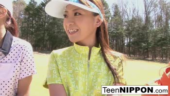 Asian Teen (18+) Babe Game Teases Up a Wild Golf Outing