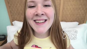 New Redhead Cutie Sucks Big Cock in POV Casting