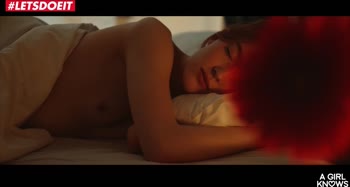 Jia Lissa's Red Hot Wake-Up Call: Petite Brunette Seduces Her Friend