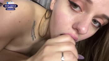 Katy Milligan - Katy's Cum-Filled Kisses: Sperm Showdown in POV