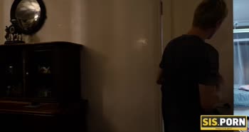 Tiny Teen (18+) Stepsister's Blindfolded Fuck