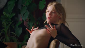 Diana Heaven's Sensual Solo: A Blazing Blonde's Brazen Breast and Pussy Play