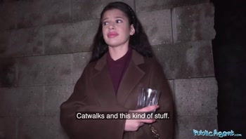 Lonely Party Girl Creeps Off for Casting - Public Agent