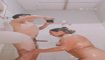 My neighbor in the shower and I sneak it
