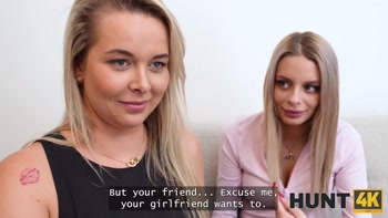 HUNT4K. Massage big lesbian boobs and fuck Nikky Dream