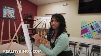 REALITY KINGS - Kinky Blonde Babe Emma Shay Waits For The Art Class Break So She Can Take A Ride On Oliver's Dick