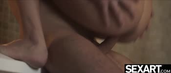 Busty Brunette's Soapy Seduction: Titty Fucks and Blowjob Rides