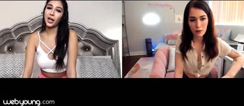 Evelyn Claire Learns from Gianna Dior in a Scorching Webcam Lesbian Lesson