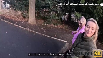 HUNT4K. Massage my big lesbian tits and give me this flat!