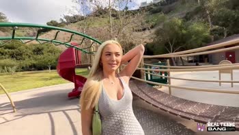Blair's Public Bathroom Bang - Blonde Teen (18+) POV Casting