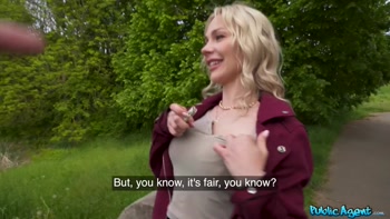 Public Agent - She took the condom off to feel my dick - FULL SCENE