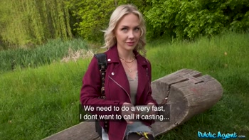 Public Agent - She took the condom off to feel my dick - FULL SCENE