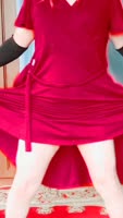 Crossdresser Kitty - Kitty's Sassy Sissy Seduction: Mini Jeans Dress & Big Ass