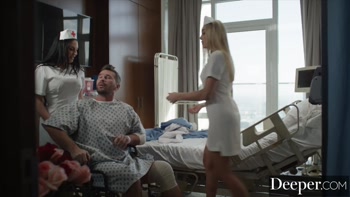 Deeper. Sexy Nurse Angela White Takes Care Of Patient Manuel