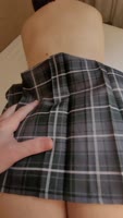 Anime Cosplay Cutie in Mini Skirt Doggy Style