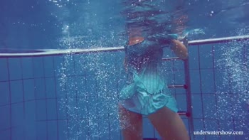 Underwater Redhead Siren: Petite Bikini Delight