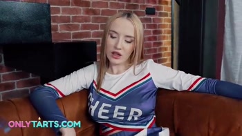 Two young blonde cheerleaders gets anal sex with big cock