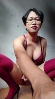 Mitha Zhe's Sultry Solo: Asian Shemale Masturbates to Cumming Perfection