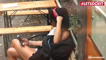 Lady's Naughty Hostel Escapade: Small Tits & Big Ass Action