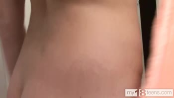 Blonde Teen (18+)'s Shower Seduction: Arousing Solo Fun