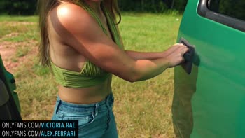 victoriarae2000 - Victoria Rae's Scorching Highway Blowjob & Cumshot