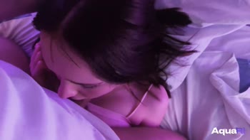 Aqua_Ri's Step Fantasy: Big Ass Babe Sucks a Mouthful of Cum