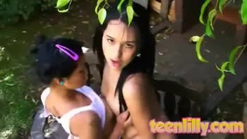 Lilly's Latina Tease: Petite Brunette's Teen (18+) Pussy Licked
