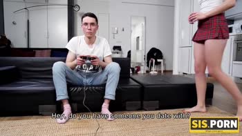 Game's Sisterly Seduction: A Nerdy Teen (18+)'s Step Fantasy Comes True