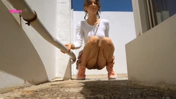 Pee Mystery's College Surprise: Girls Peeing Outdoors