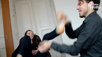 Sensual Czech Teen (18+)'s Sweat-Drenched Soles and Feet Worship