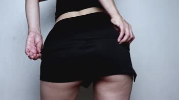 Veggi3Asmr's Sizzling Solo: Big Booty in Short Skirts
