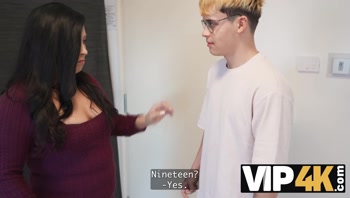 VIP4K. Hot lady found a new handyman for her pussy