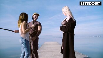 Blonde Bombshell Frida Sante's Wild Seaside Seduction