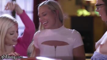 Lesbian Threesome Heat with Charlotte Stokely, Aidra Fox, and Elena Koshka