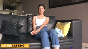College Latina Babe's POV Blowjob with Big Dick