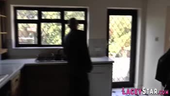 Blonde gran sucks shlong and gets pounded