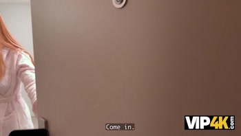 VIP4K. A Redhead Seduced the Debt collector