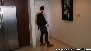 ExxxtraSmall petite blonde babysitter pounded by a big cock