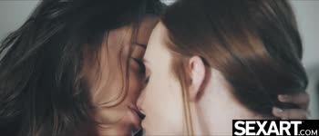 Sultry Redhead and Brunette MILF Lesbians Savor Each Other's Pussy