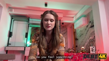 DEBT4k. Young fortune-teller with firm tits and nice ass provided a magical ritual with her pussy
