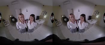 Class Sluts in Dark Desires: Blonde & Brunette VR Handjob Frenzy
