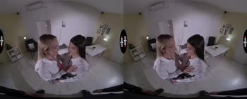 Class Sluts in Dark Desires: Blonde & Brunette VR Handjob Frenzy