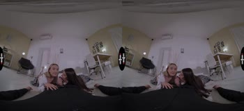 Class Sluts in Dark Desires: Blonde & Brunette VR Handjob Frenzy