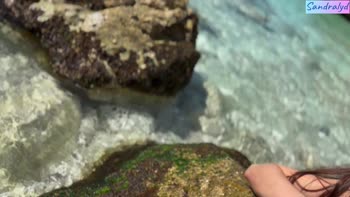 SandraLyd's Sultry Latina Footjob Ends in Cumming Delight