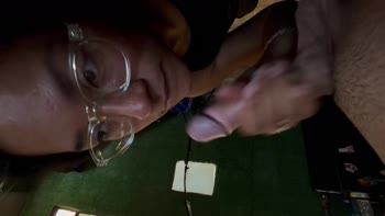 Slurpsnpumps' Sultry Sesh: Latina Bi Babe Gags On Cock, Blows Cumshot