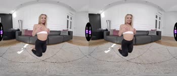 Blonde Babe's Yoga Orgasm: Virtual Reality Masturbation