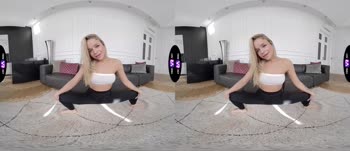 Blonde Babe's Yoga Orgasm: Virtual Reality Masturbation